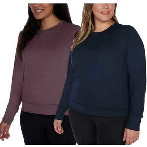 NEW Lukka Lux 2 Pack Long Sleeve moisture Wicking UPF 30 Base Layer Top Shirt L